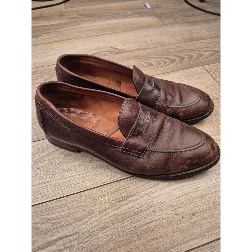 Alden New England Mens Brown Leather Penny Loafers Dress Shoes 9694 Sz 11.5 B/D - Picture 9 of 16